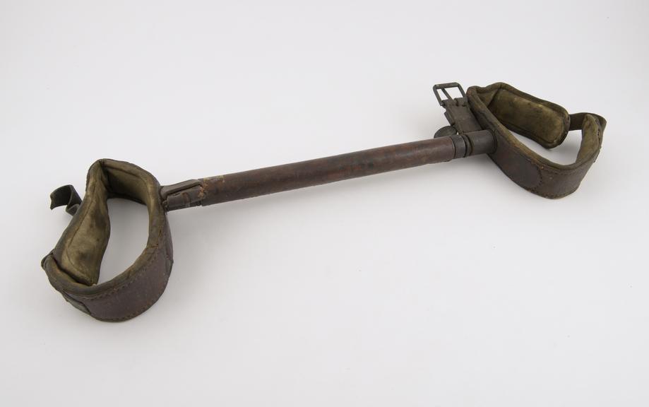 Pritchard's lithotomy crutch, steel and leather