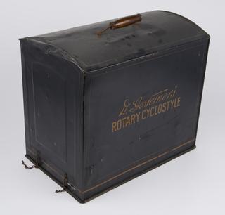 Cover from Gestetner No.3 duplicating machine, 1903