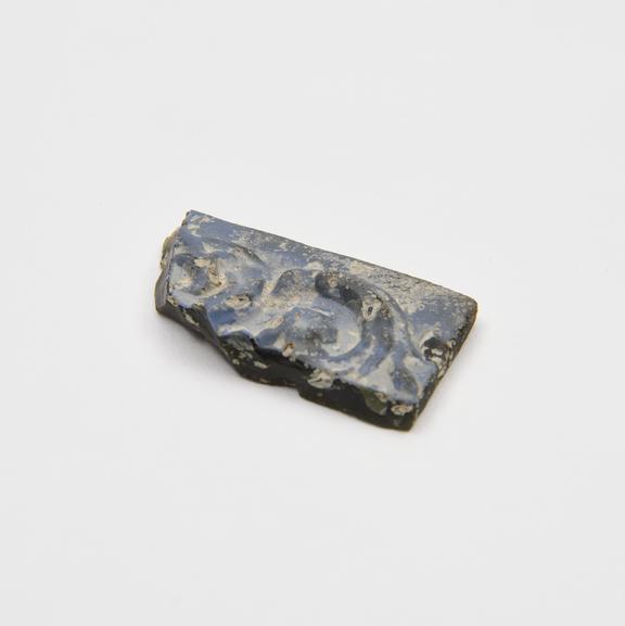 Sherd, one of five, of moulded glass, from Campania, Roman