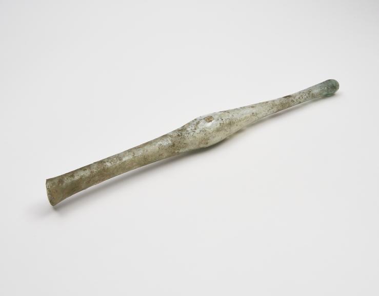 Glass toilet bottle, Roman, 251-450 AD