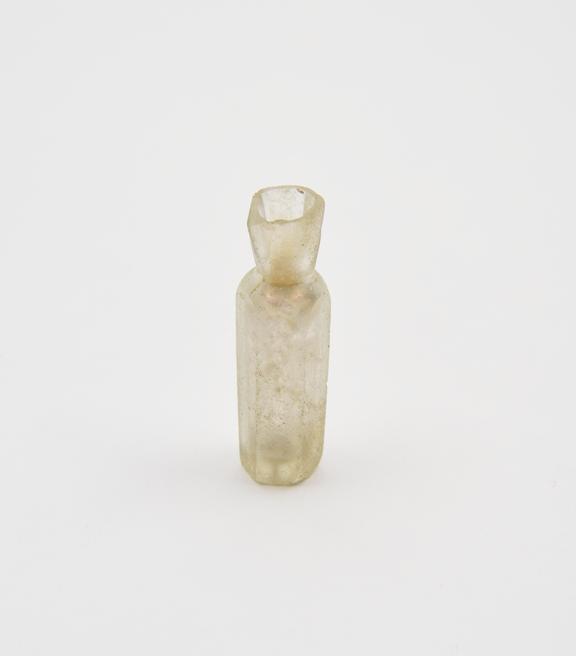 Glass flask, pale green