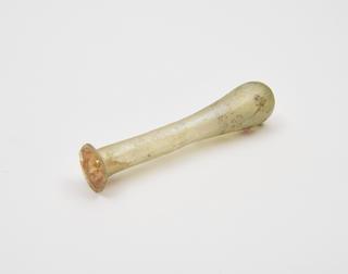 Glass unguent bottle, Roman, 151 to 300 AD