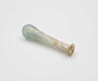 Glass unguent bottle, Roman, 151 to 300 AD