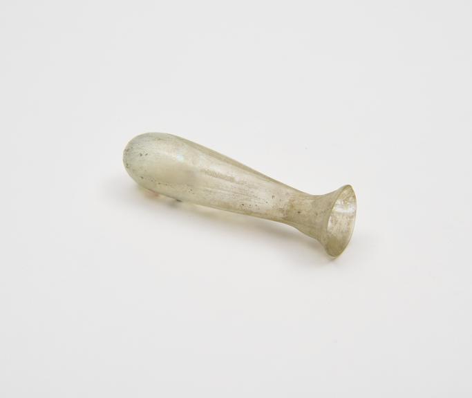 Glass unguent bottle, pale green, early Roman, 1-150AD