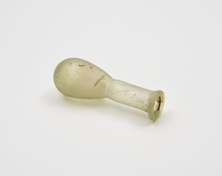 Glass unguent bottle, Roman, 151-300AD