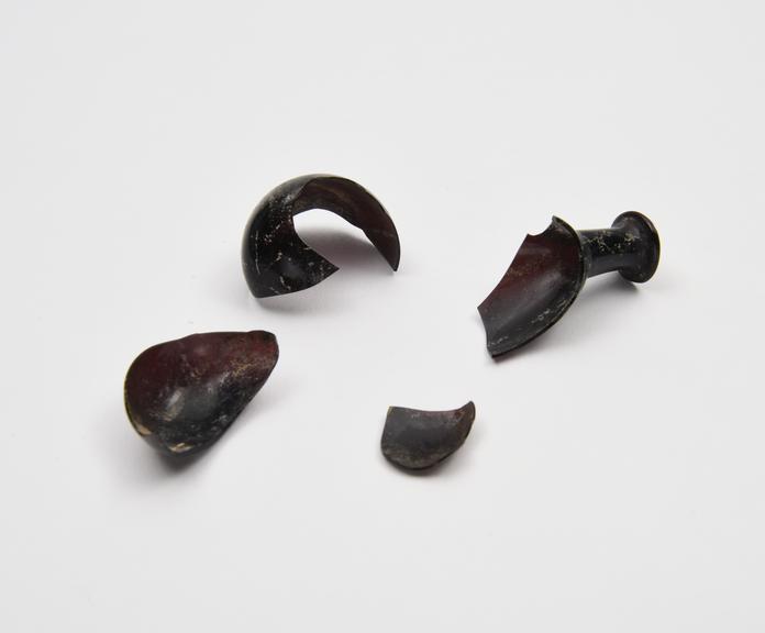 Glass flask, maroon early Roman, 1-150 AD