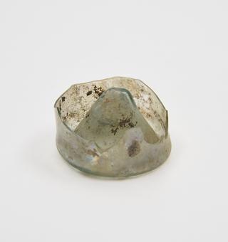 Glass base from a vessel, Roman, 251 to 450 AD