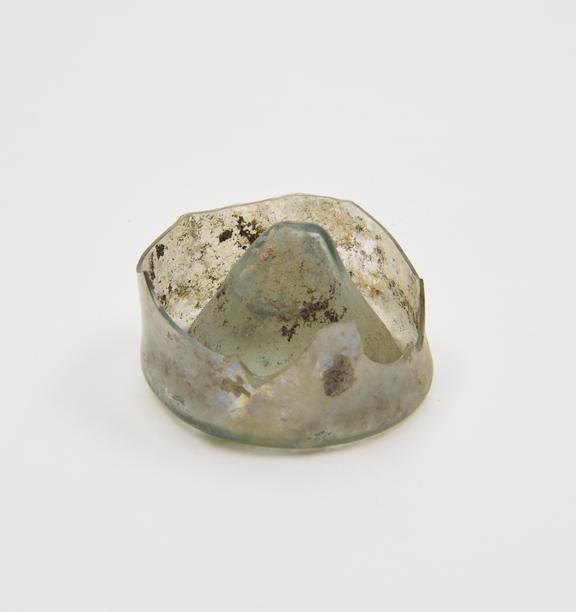 Glass base from a vessel, Roman, 251 to 450 AD
