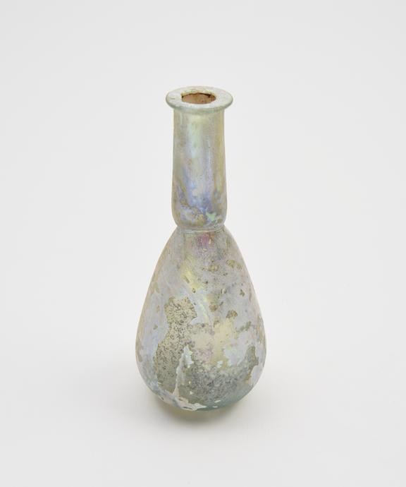 Glass unguent bottle, Roman, 151-300AD