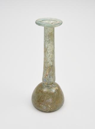 Glass unguent bottle, Roman, 151-300AD