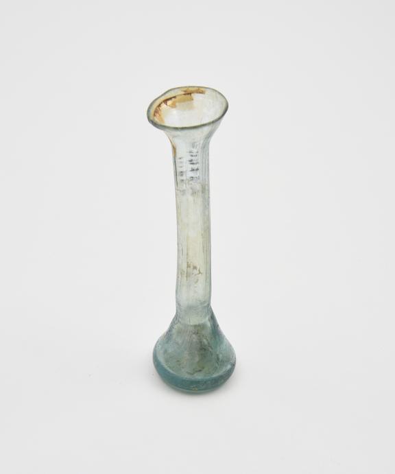 Glass unguent bottle, Roman, 151-300AD