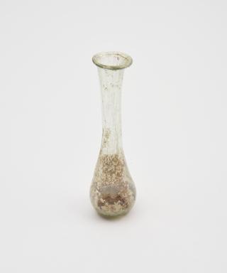 Glass unguent bottle, Roman, 151 to 300 AD