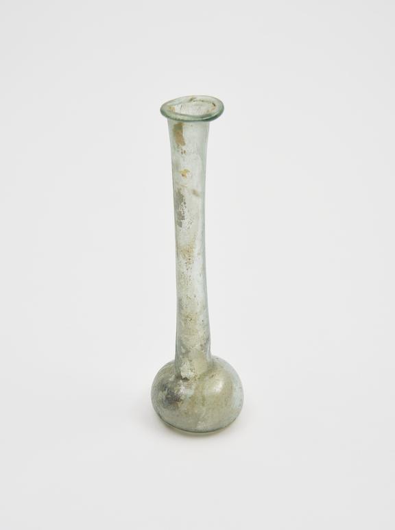 Glass unguent bottle, Roman, 151-300AD