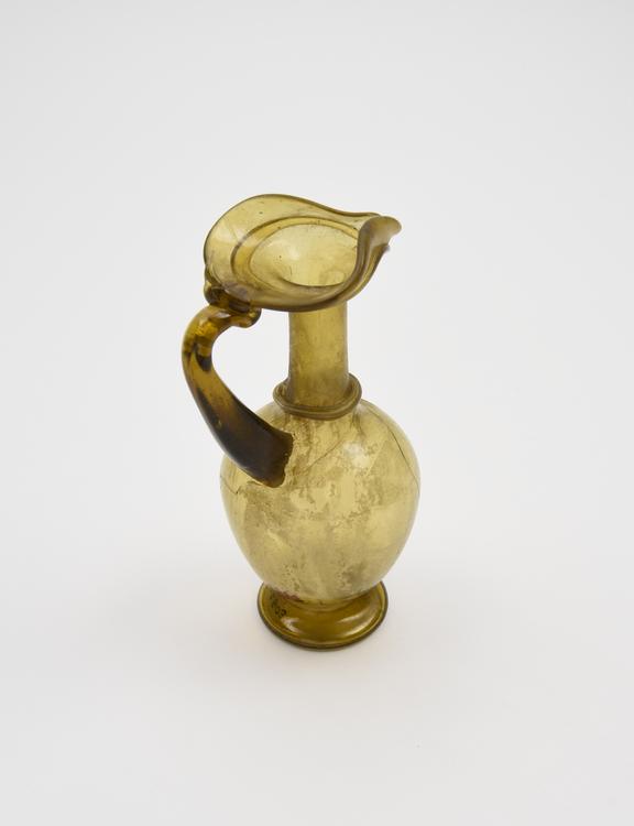 Glass jug with trefoil mouth, Roman, 251-450AD