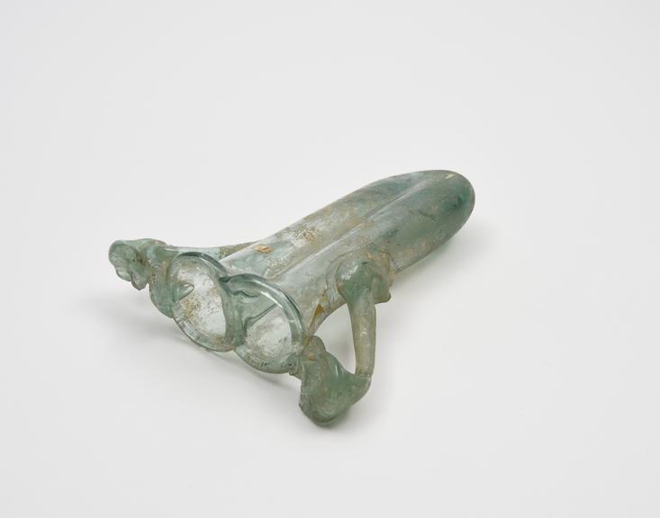 Double unguent bottle, glass Roman, 251-450 AD