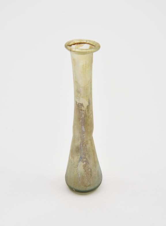 Glass unguent bottle, Roman, 151-300AD