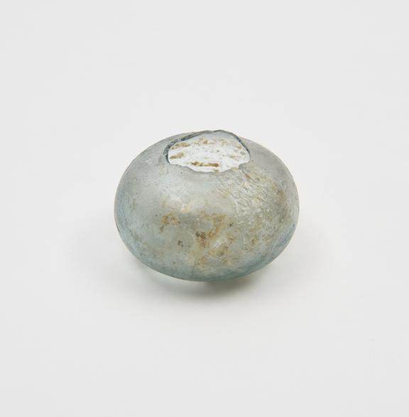 Glass unguent bottle, Roman, 151 to 300 AD