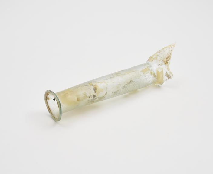 Glass neck, probably from an unguent bottle, Roman, 151-300AD