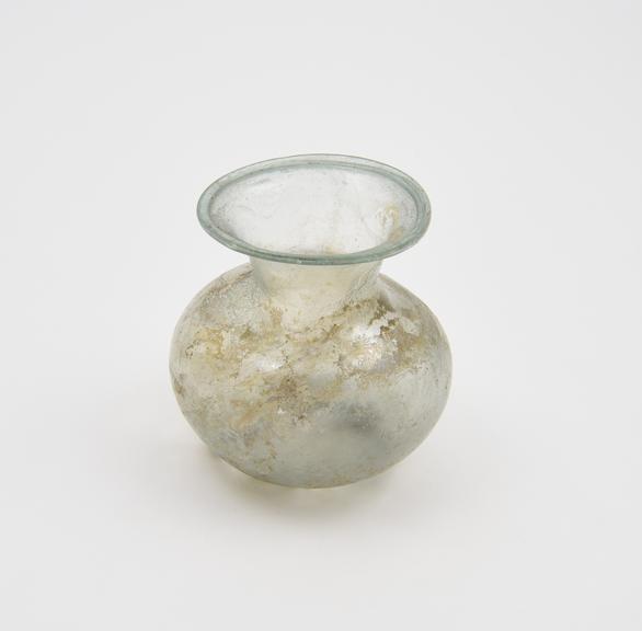 Glass flask, Roman, 251-450AD
