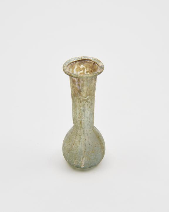 Glass unguent bottle, Roman, 151-300AD