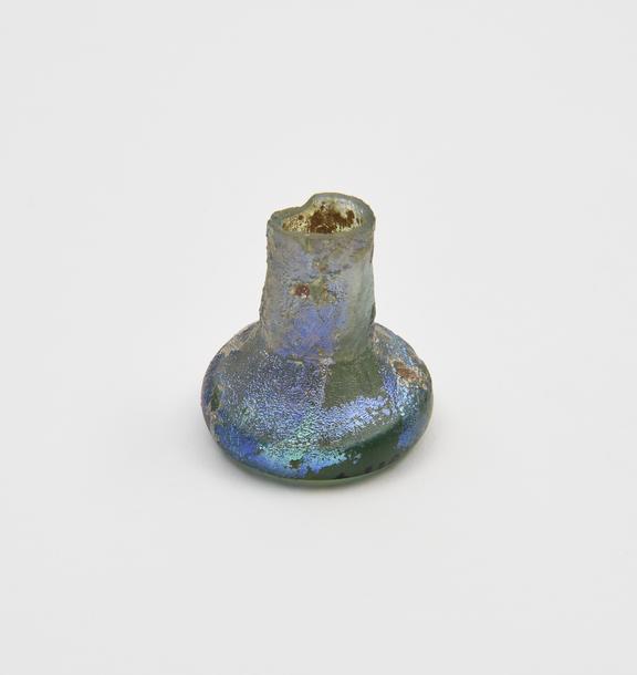 Glass unguent bottle, Roman, 151-300AD