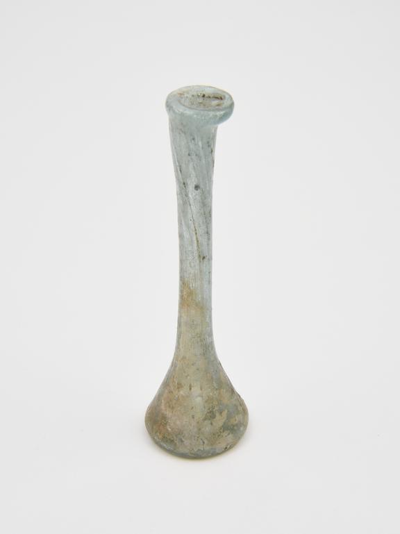 Glass unguent bottle, Roman, 151-300AD