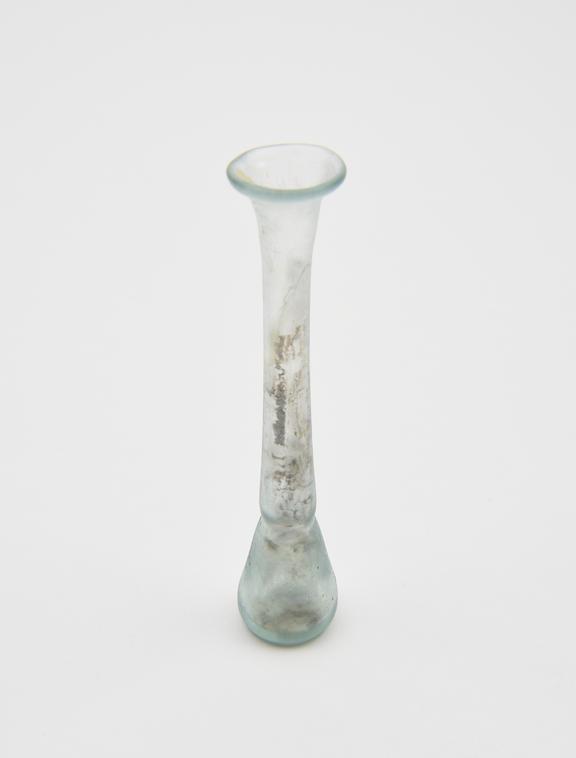 Glass unguent bottle, Roman, 151-300AD