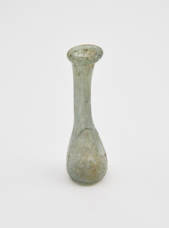 Glass unguent bottle, Roman, 151-300AD