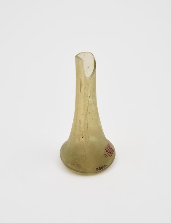 Glass unguent bottle, Roman, 151 to 300 AD