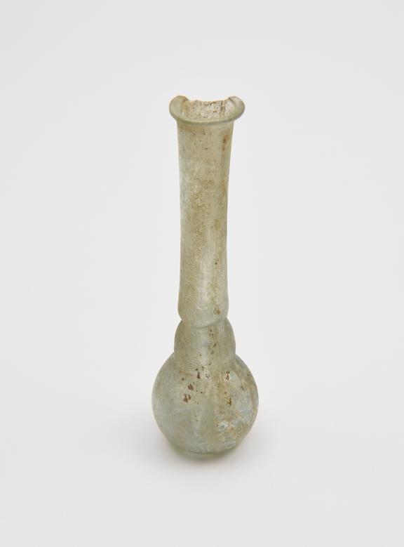 Glass unguent bottle, Roman, 151-300AD