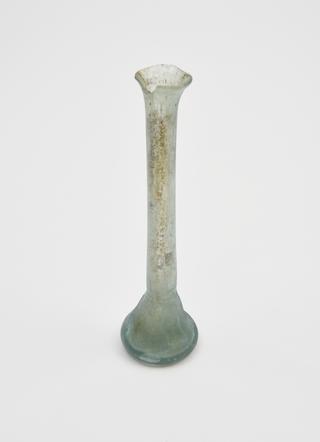Glass unguent bottle, Roman, 151-300AD