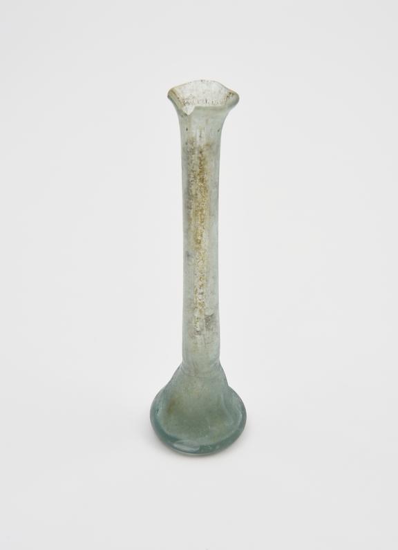 Glass unguent bottle, Roman, 151-300AD