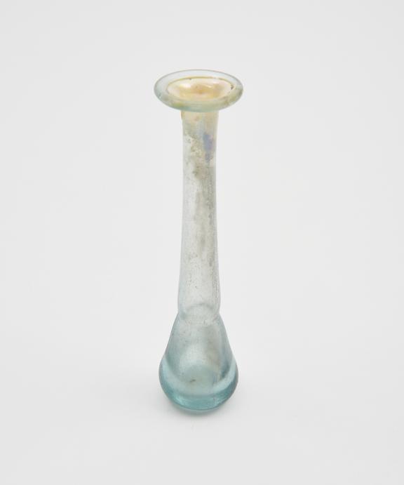 Glass unguent bottle, Roman, 151-300AD