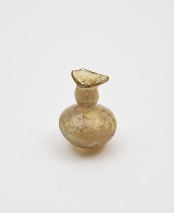 Glass unguent bottle, Roman, 151-300AD