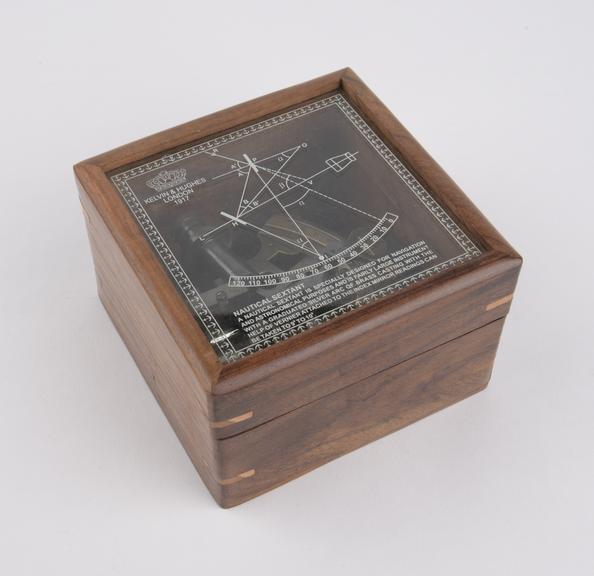 Fake nautical sextant, inscribed Kelvin & Hughes 1917, in box