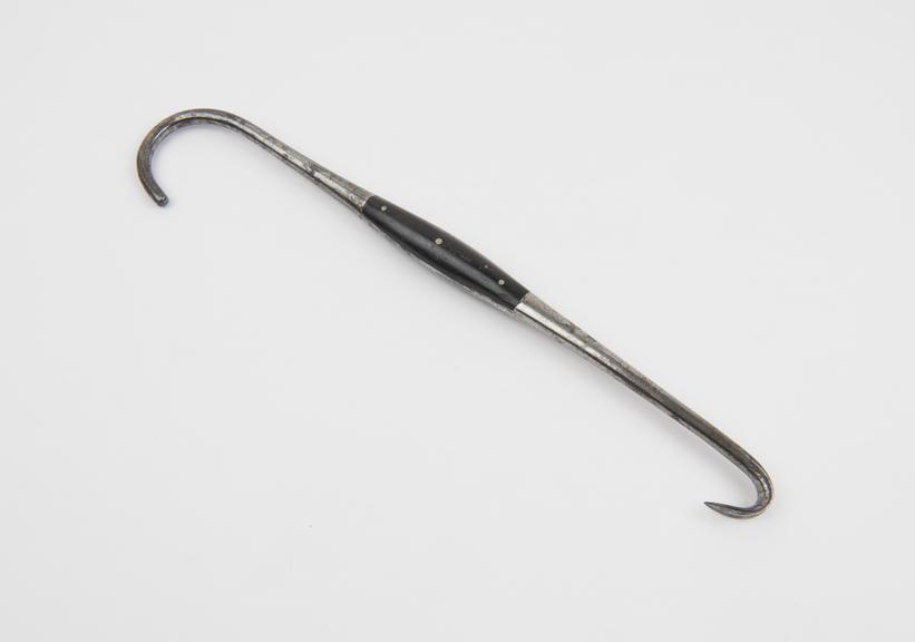 Crotchet, obstetrical, blunt hook, by Salt and Son