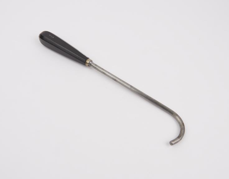 Blunt hook, steel, brass, ebony, 19th century