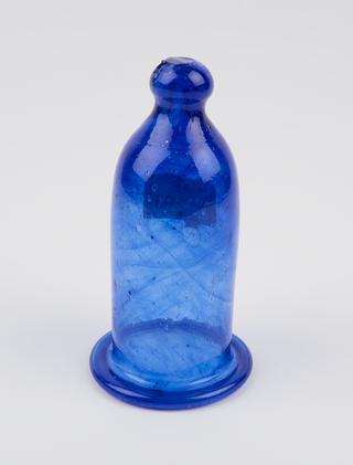 Blue glass condom mould for rubber or latex moulding