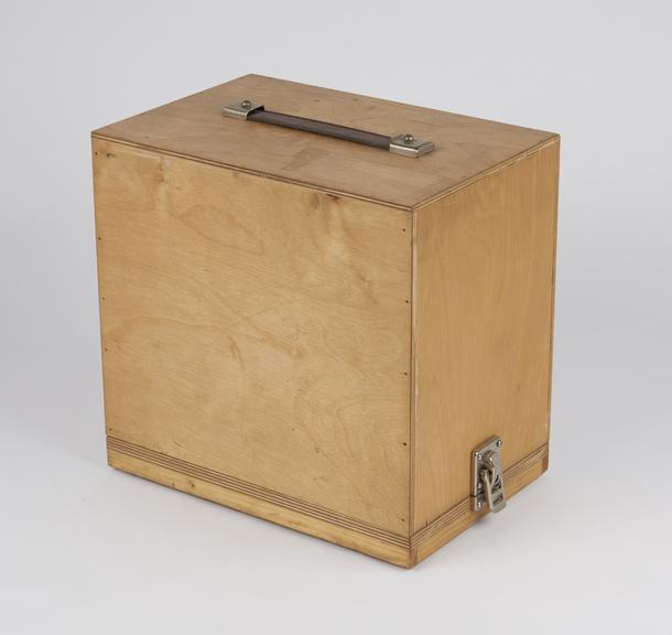 Wooden carrying case for model of Moisture extraction unit