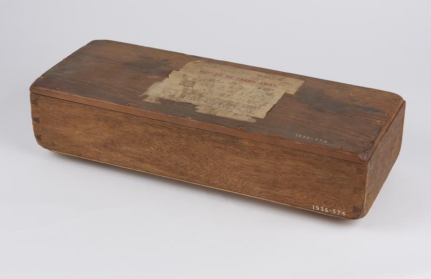 Wooden box for models of Chinese Agricultural tools