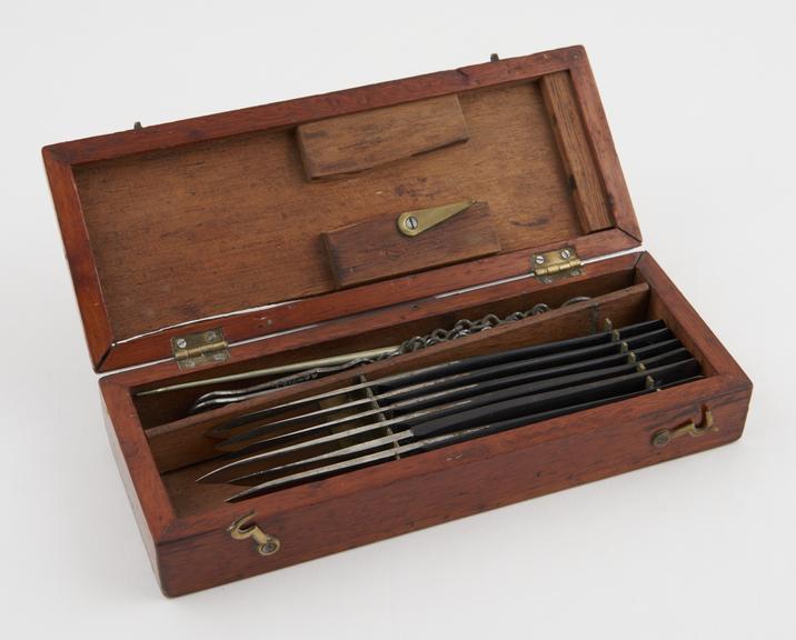 Dissection instrument set, cased, probably English, 19th century