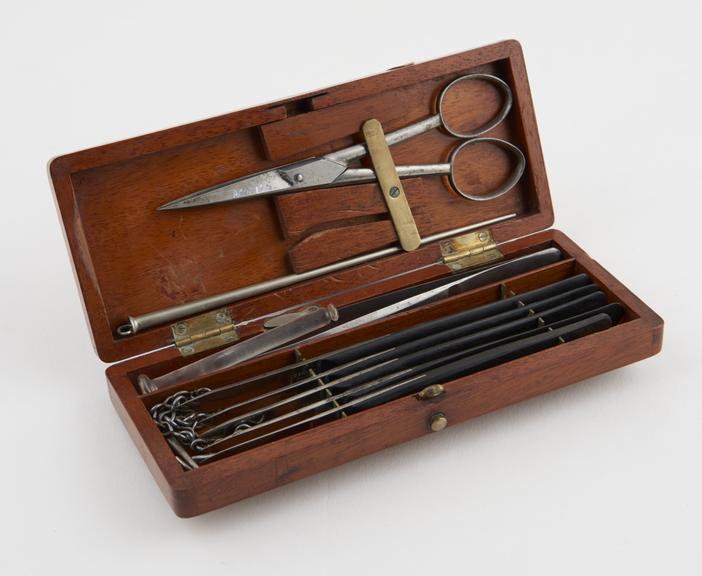 Case for dissection instrument set, cased, by Gardner, Scot (dissecting instrument sets)