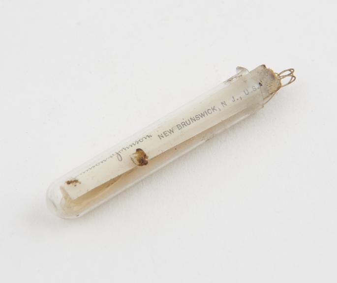 Ampoule of catgut suture, by Johnson and Johnson, USA