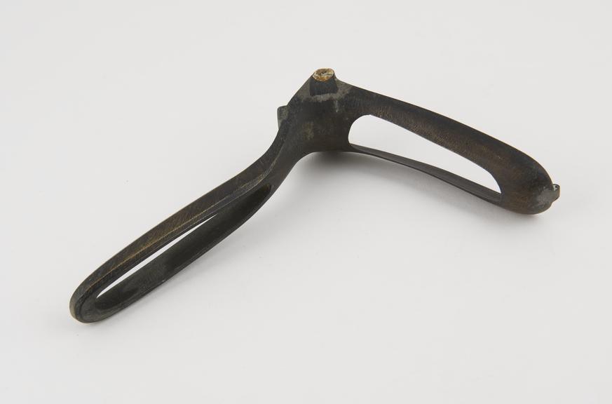 Speculum, vaginal, iron, half only, European, 19th century