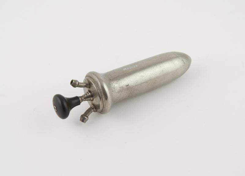 Speculum, vaginal, Kisch(?), for cooling, metal, nickel plated