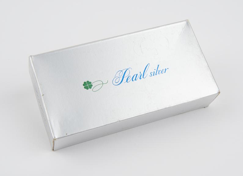 Carton of Pearl silver' condoms, Japanese, 1970s.'