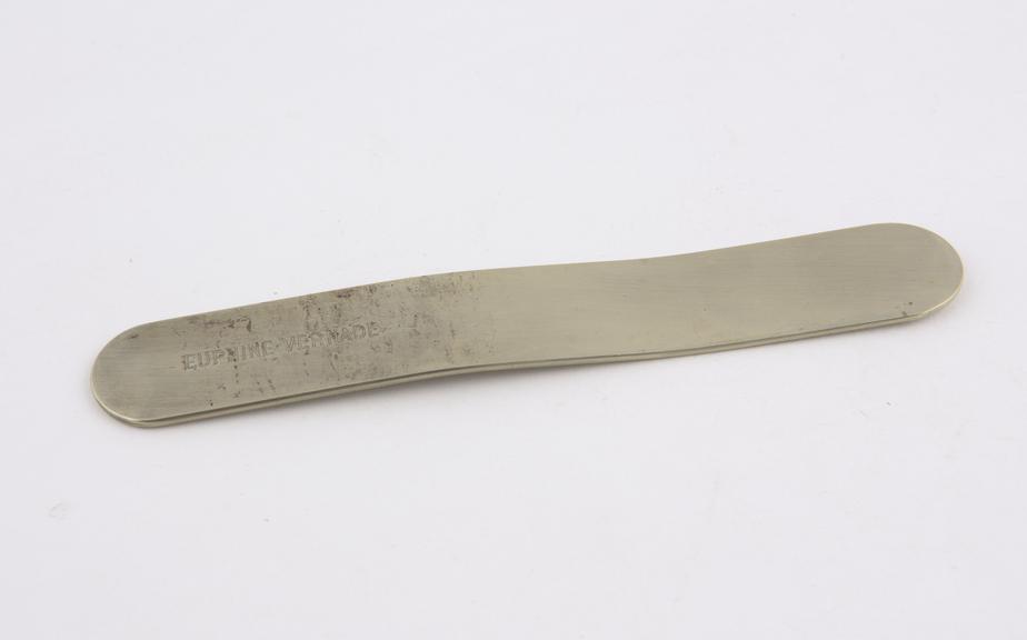 Tongue depressor(?), steel, nickel plated