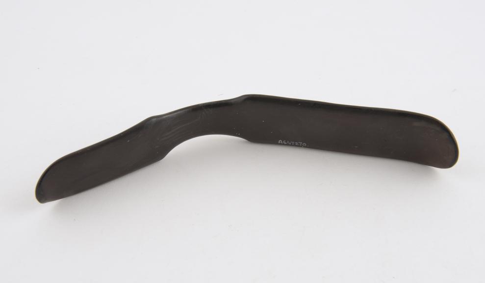 Tongue depressor, vulcanite, 1870-1900