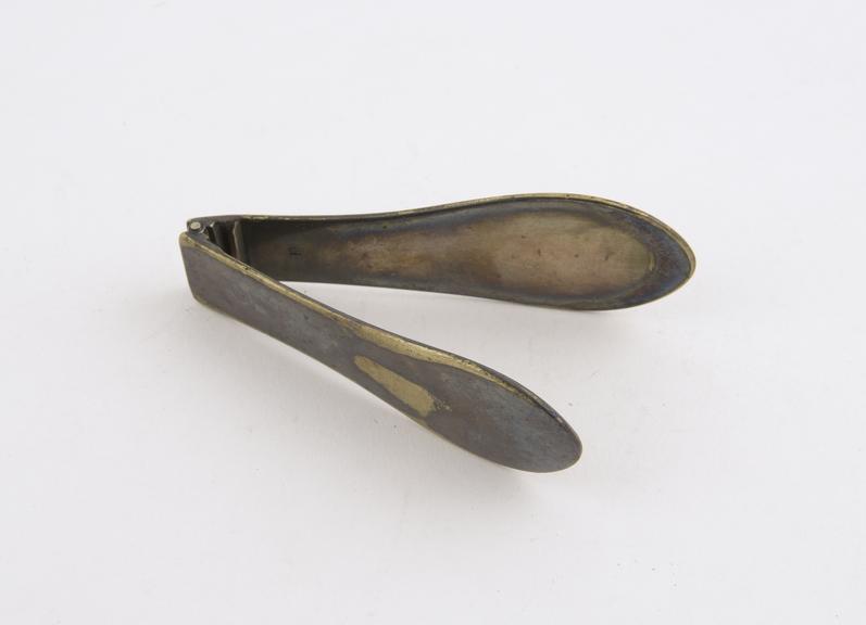 Tongue depressor, steel, by J. Wood of Liverpool, 1864-1900