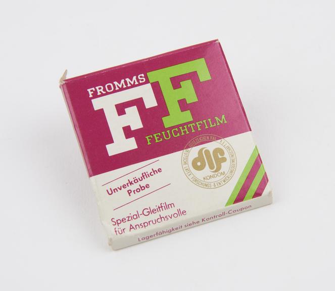 Packet of Fromms Feuchtfilm' condoms, German, 1980s?'